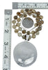Sterling Silver Navajo Picture Rock Bead Necklace Pendant Set JX131110
