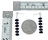 Native American Onyx Sterling Silver Bead Post Dangle Earrings JX131123