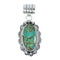Native American Authentic Turquoise Sterling Silver Pendant JX131166