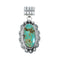 Native American Authentic Turquoise Sterling Silver Pendant JX131170