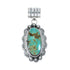 Native American Authentic Turquoise Sterling Silver Pendant JX131170