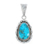 Turquoise Authentic Sterling Silver Navajo Pendant JX131173