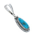 Turquoise Authentic Sterling Silver Navajo Pendant JX131173