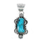 Turquoise Authentic Sterling Silver Navajo Pendant JX131177
