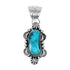 Turquoise Authentic Sterling Silver Navajo Pendant JX131177