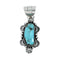 Turquoise Authentic Sterling Silver Navajo Pendant JX131178
