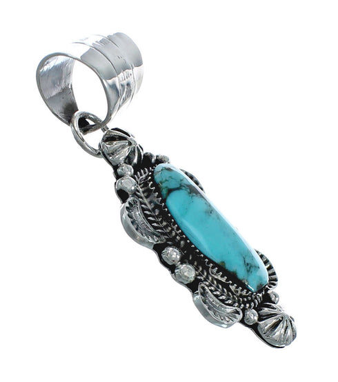 Turquoise Authentic Sterling Silver Navajo Pendant JX131178