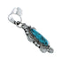 Turquoise Authentic Sterling Silver Navajo Pendant JX131179