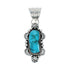 Turquoise Authentic Sterling Silver Navajo Pendant JX131181