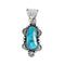 Turquoise Authentic Sterling Silver Navajo Pendant JX131182
