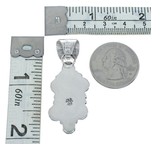 Turquoise Authentic Sterling Silver Navajo Pendant JX131182