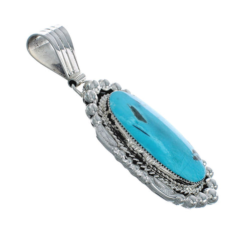 Turquoise Authentic Sterling Silver Navajo Pendant JX131183