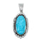 Turquoise Authentic Sterling Silver Navajo Pendant JX131185