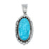 Turquoise Authentic Sterling Silver Navajo Pendant JX131185