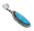 Turquoise Authentic Sterling Silver Navajo Pendant JX131185