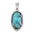 Turquoise Authentic Sterling Silver Navajo Pendant JX131187