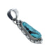 Turquoise Authentic Sterling Silver Navajo Pendant JX131190