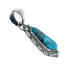 Turquoise Authentic Sterling Silver Navajo Pendant JX131192