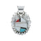 Native American Navajo Multicolor Inlay Pendant JX131133