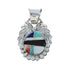 Native American Navajo Multicolor Inlay Pendant JX131135