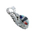 Native American Navajo Multicolor Inlay Pendant JX131135