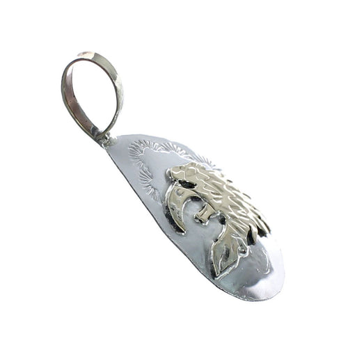 Native American Navajo Sterling Silver 12KGF Eagle Pendant JX131129