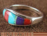 Multicolor Inlay Jewelry Sterling Silver Ring Size 5-3/4 NS35931
