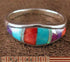 Turquoise Multicolor Jewelry Sterling Silver Ring Size 6-3/4 NS35935