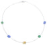 Liquid Sterling Silver And Multicolor Bead Necklace Jewelry EX24855