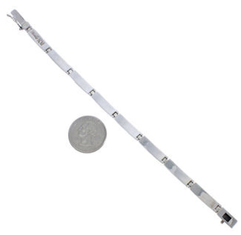 Southwest Multicolor Genuine Sterling Silver Link Bracelet RX100597