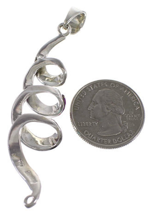 Sterling Silver Multicolor Southwest Jewelry Pendant RX102073