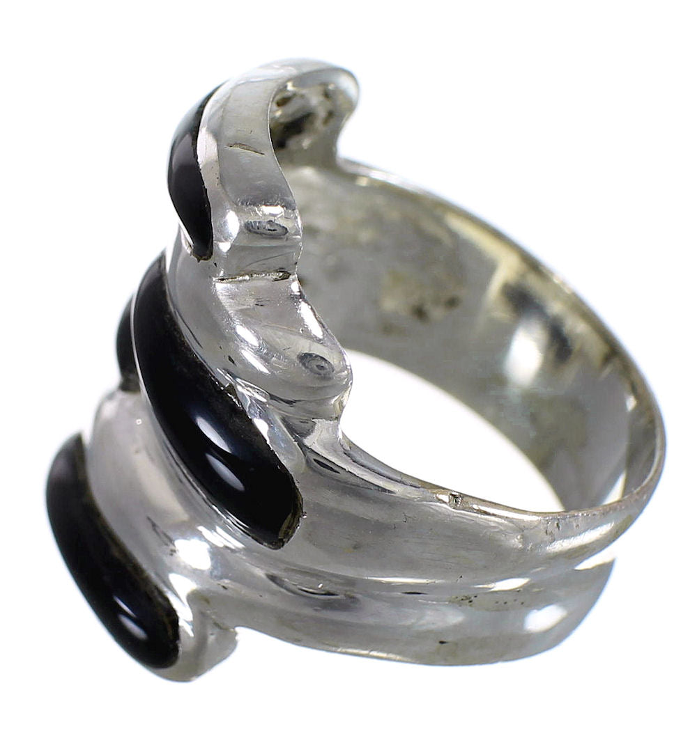 Genuine Sterling Silver Jet Southwest Ring Size 4-1/4 RX88360 – SilverTribe