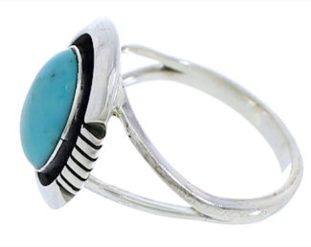 Silver Turquoise Southwest Ring Size 5-1/4 YX87698 – SilverTribe