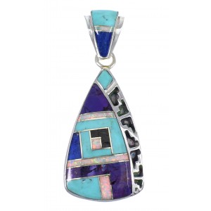 Multicolor And Sterling Silver Southwestern Pendant YX67823