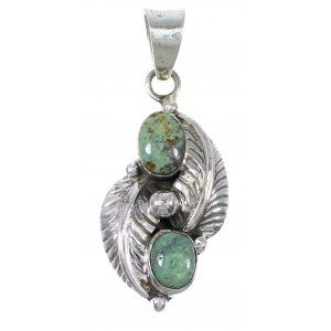 Silver Turquoise Slide Leaf Pendant YX73870