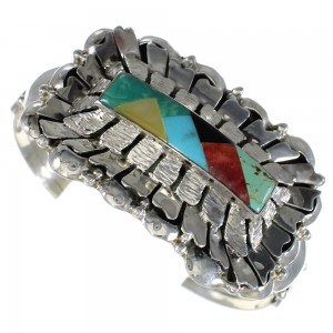 Southwestern Turquoise Silver Cuff Bracelet YX77740