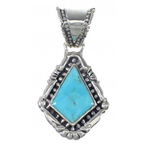 Turquoise Silver Southwestern Pendant AX78401