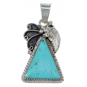 Silver Southwestern Turquoise Pendant AX78405