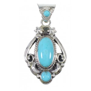 Southwestern Turquoise Sterling Silver Pendant AX78442