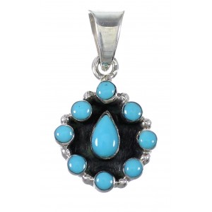 Silver Southwestern Turquoise Southwest Pendant AX78508