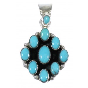 Sterling Silver Southwest Turquoise Pendant AX78517