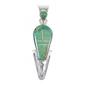 Turquoise Sterling Silver Southwest Pendant AX78717