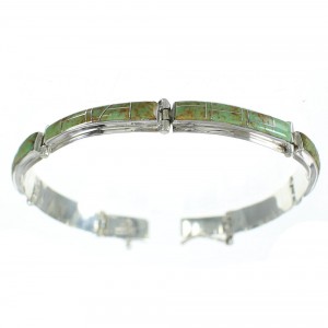 Turquoise Silver Southwest Link Bracelet AX77938