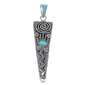 Turquoise Silver Hand Water Wave Pendant YX75387