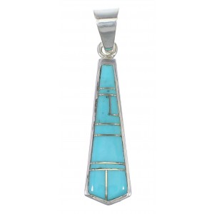 Sterling Silver Turquoise Southwestern Pendant YX75411