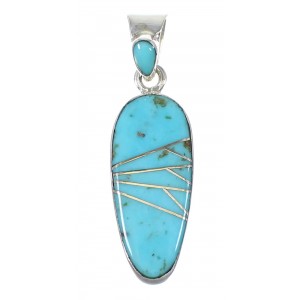 Turquoise Silver Southwestern Pendant YX75415