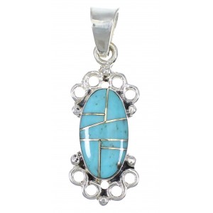 Turquoise Sterling Silver Southwestern Pendant YX75425