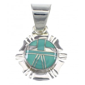 Turquoise Sterling Silver Southwestern Pendant RX77174