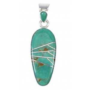 Genuine Sterling Silver And Turquoise Pendant RX77186