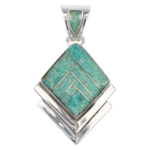 Turquoise Genuine Sterling Silver Slide Pendant RX77209